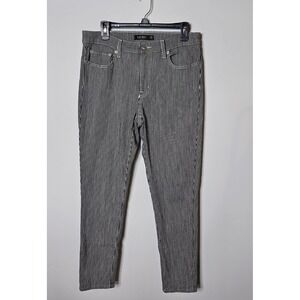 Lauren Ralph Lauren Black Label‎ Chino Pinstripe Pant High Rise Slim Fit Size 10